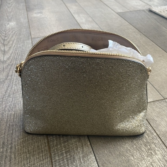Michael Kors Gold Glitter Crossbody Bag - Picture 3 of 7